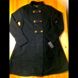 Young sport NWT, Black Fleece Coat Size: 14/16